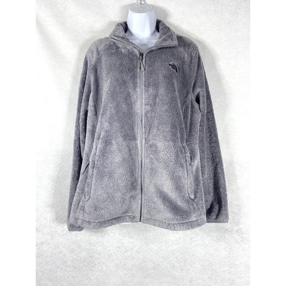 The North Face Jacket Womens XL Gray Osito 2 Full Zip Fuzzy Plush Fleece